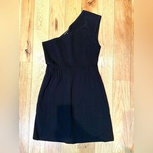 Theory Black One Shoulder Cocktail Party Dress Size 0 XS